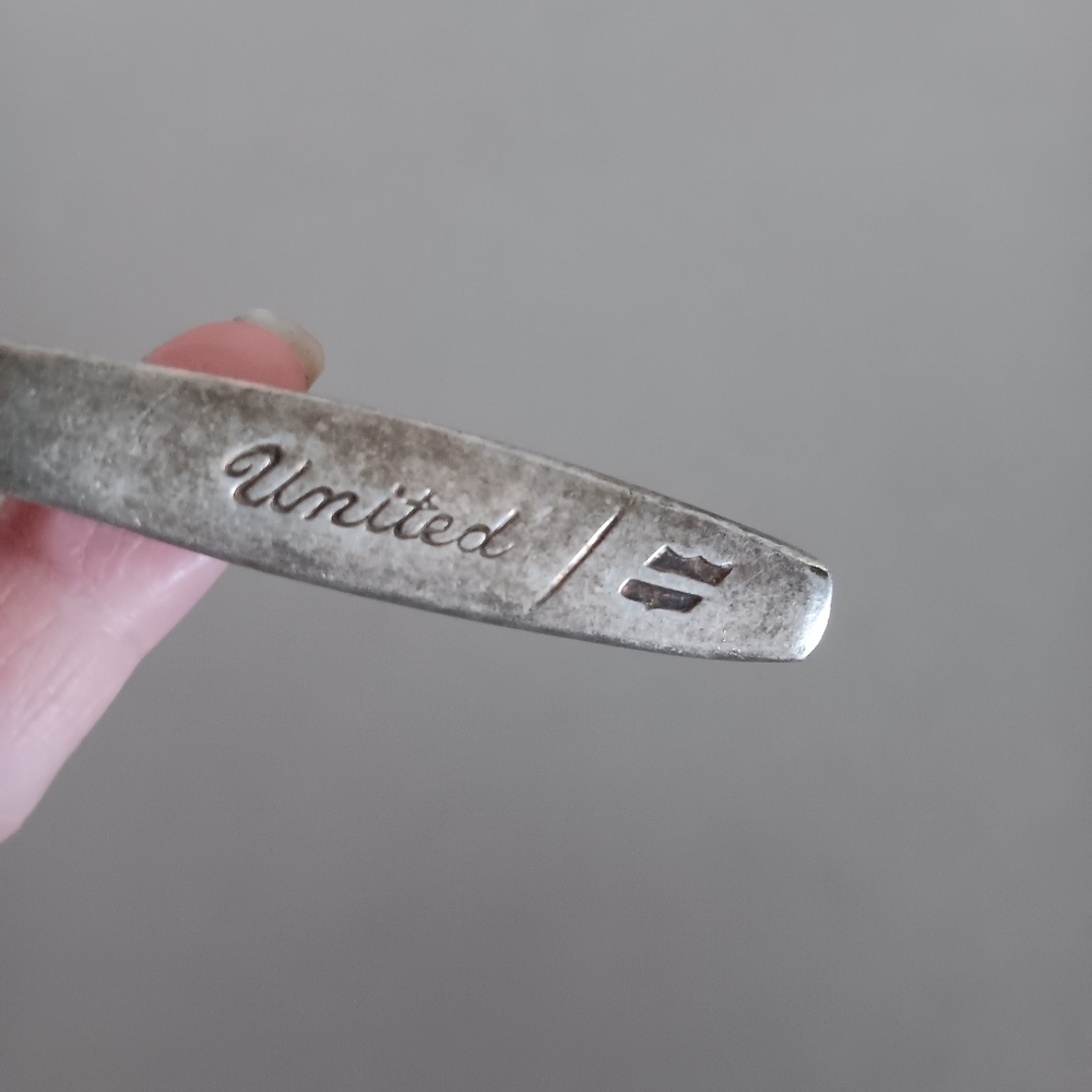 United Airlines Spoon Silver Plated Vintage Small